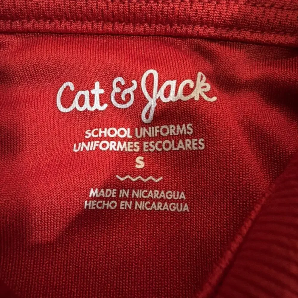 Cat & Jack Boys' Short Sleeve Performance Uniform Polo Shirt - Red Small